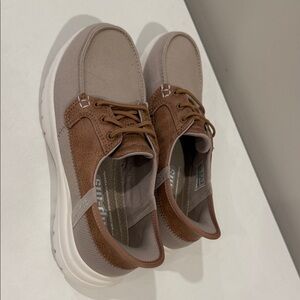 Skechers Men's Brown and Tan Boat Shoes
